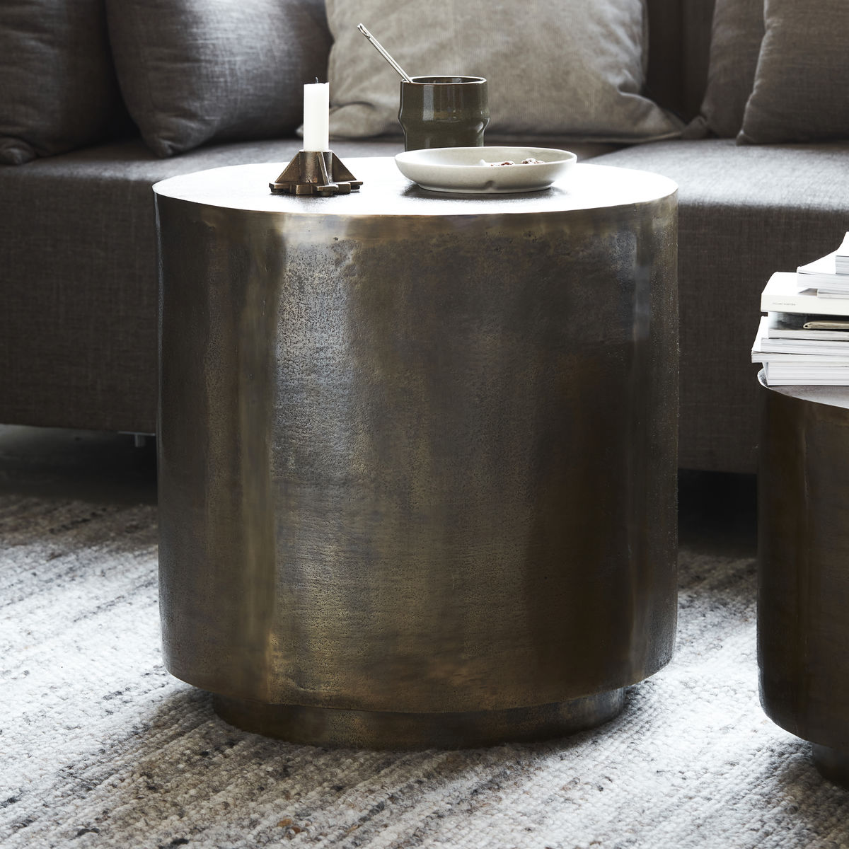 House Doctor salontafel Rota maat L  - 50 cm - goud