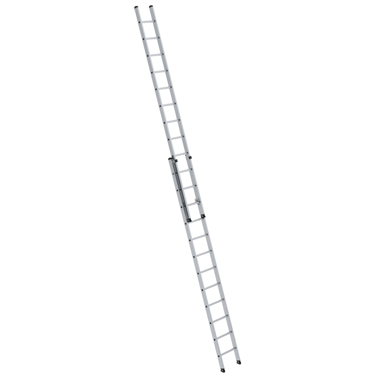 Munk aluminium schuifladder, 2-delig, zonder dwarsbalk, 2x12 sporten