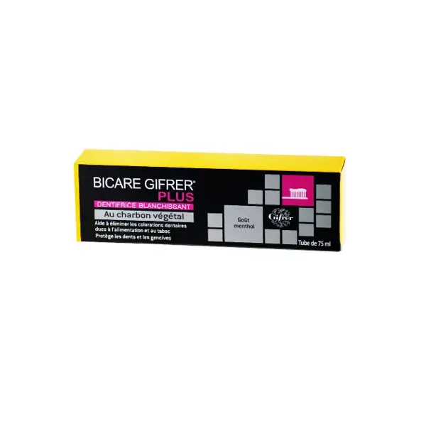 Gifrer Bicare Plus Pasta Dentífrica com Carvão 75ml