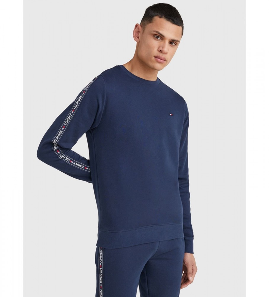 Blusa de moletom Tommy Hilfiger de manga comprida HWK azul marinho
