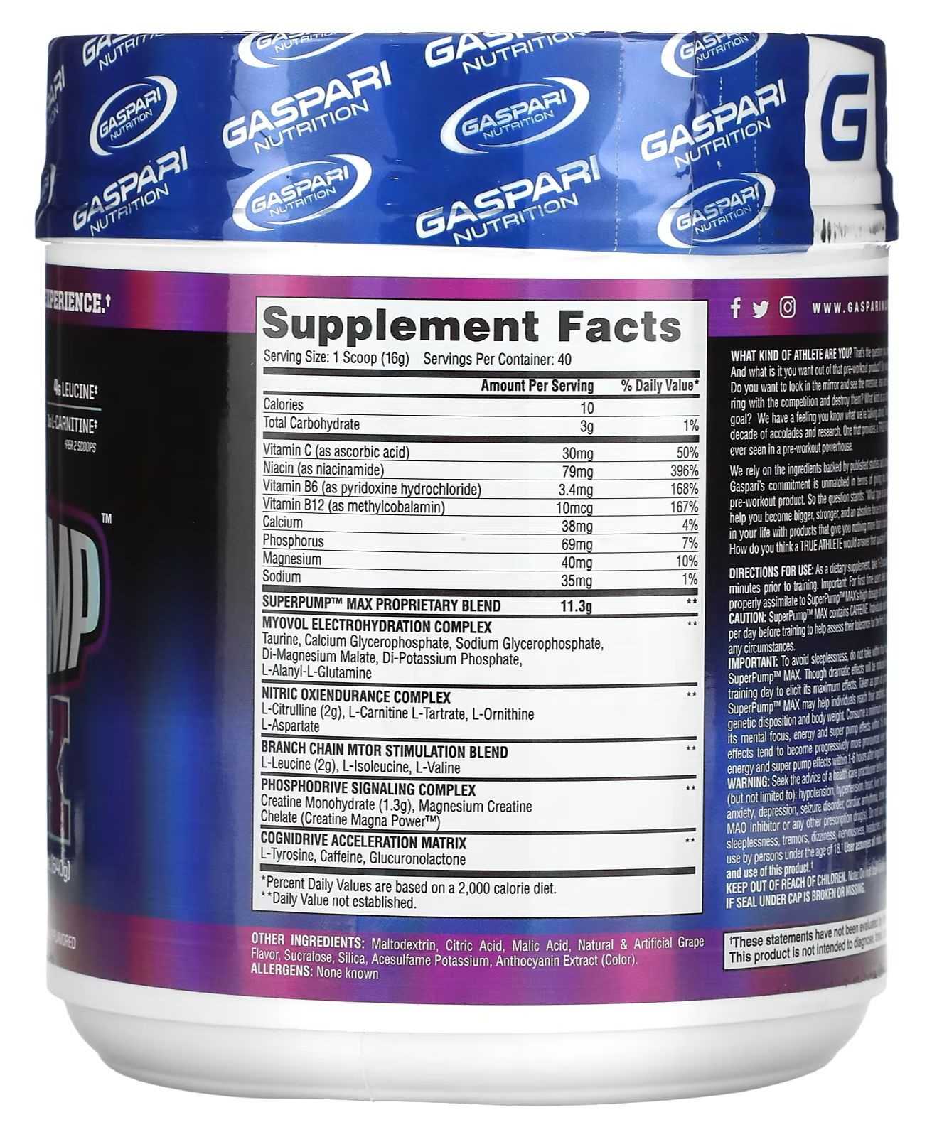 Gaspari Nutrition SuperPump Max 640 g