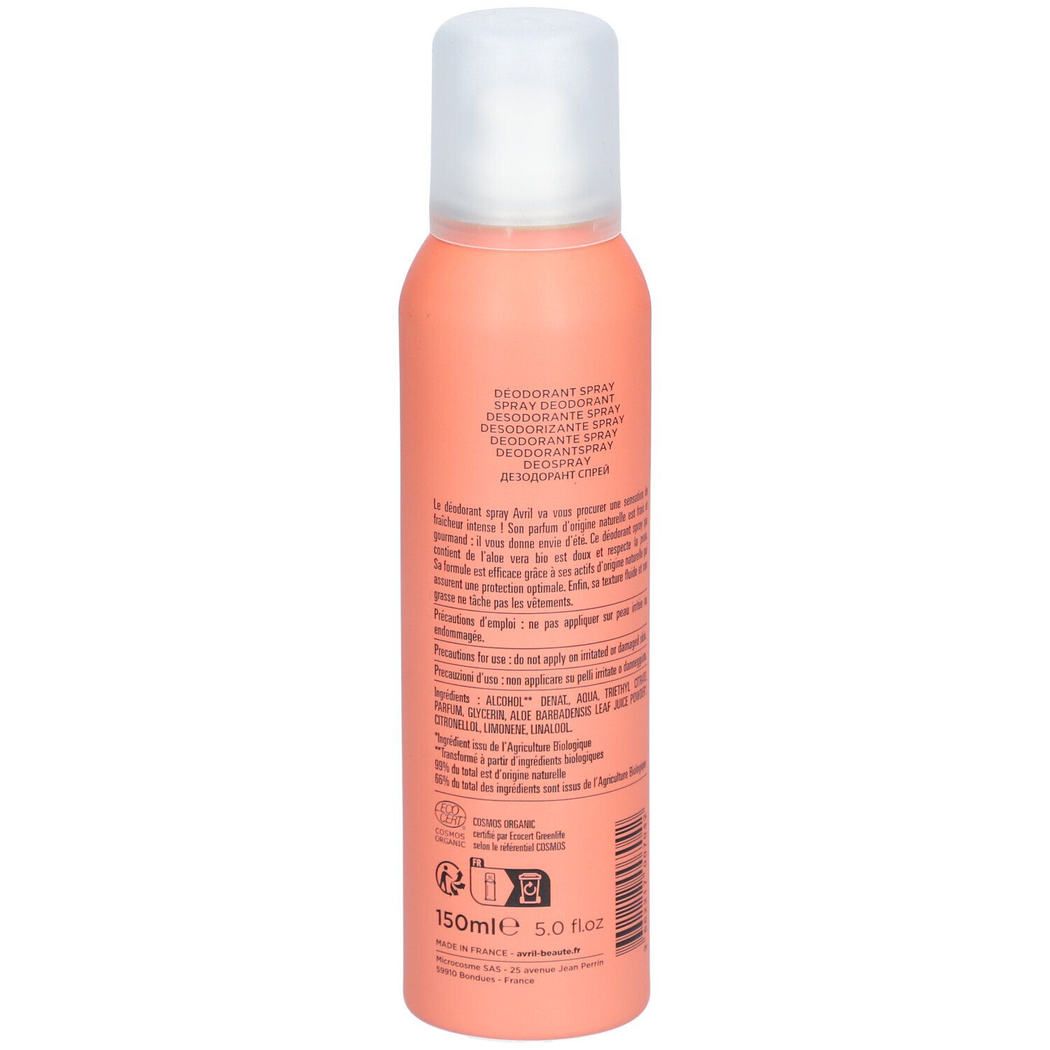 Avril - Zertifiziertes Bio-Deodorant Spray