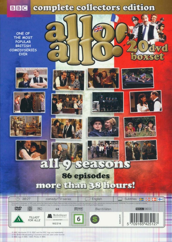 Allo Allo: Komplet boks - Sæson 1-9 - DVD