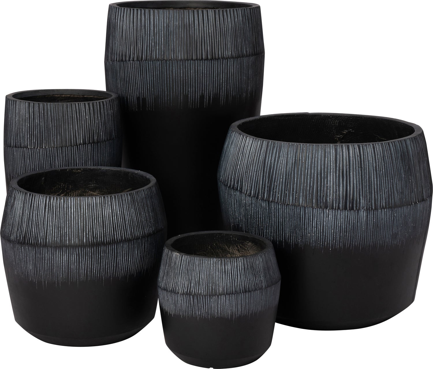 Intratuin bloempot Two tone grijs D 42,5 H 38 cm