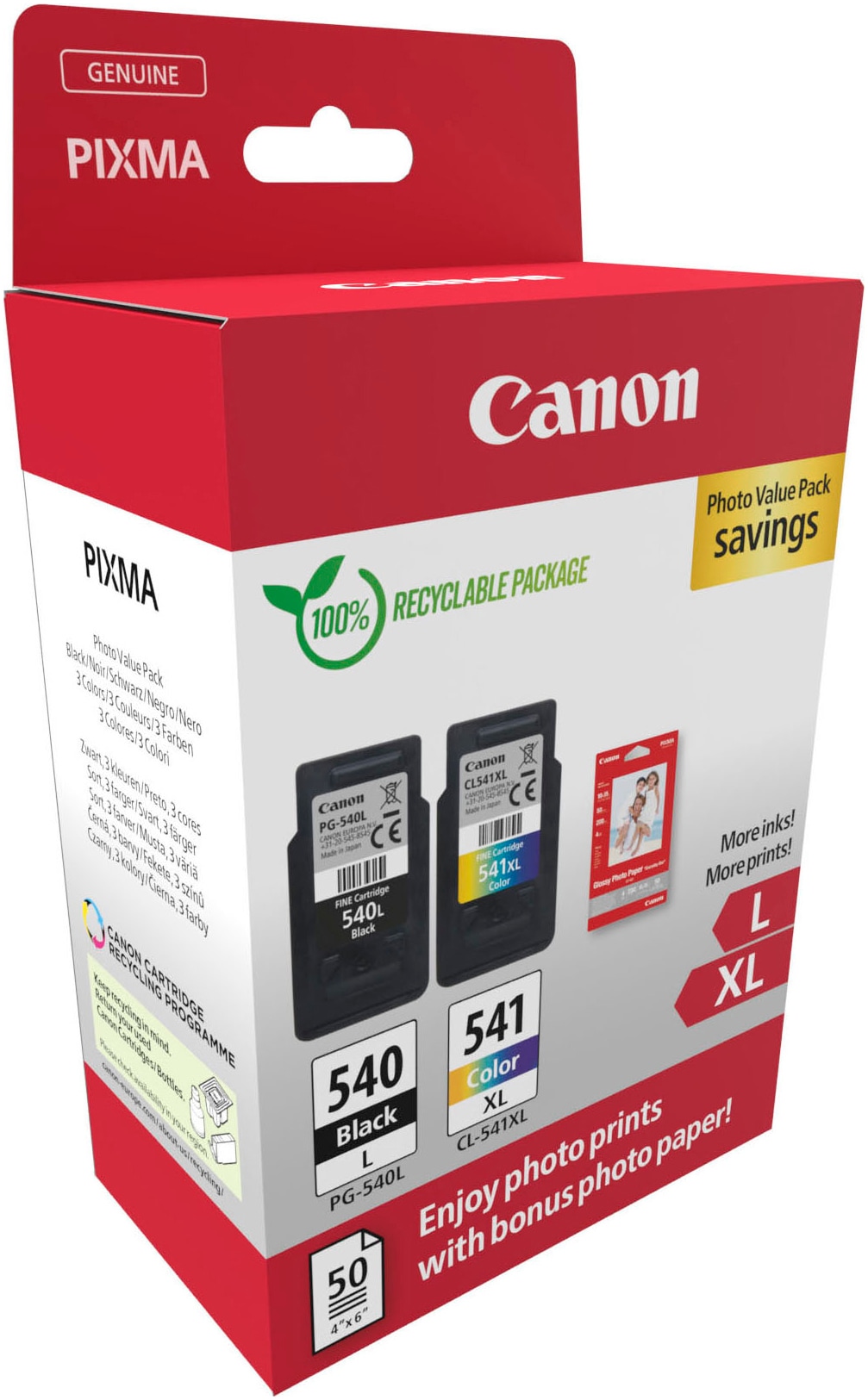 Canon Tintenpatrone »PG-540L+CL-541XL Photo Value Pack«
