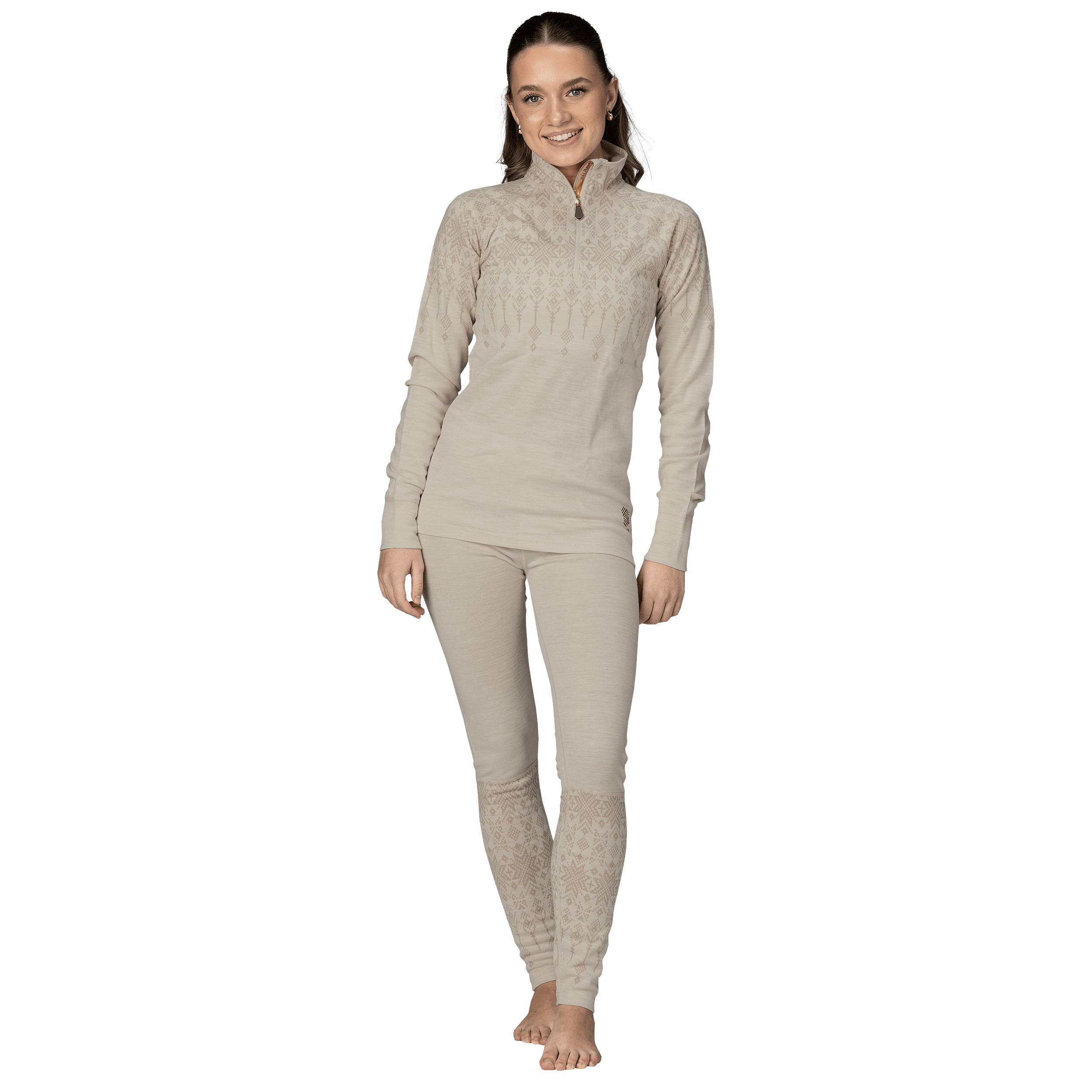 Snjór Jostefonni jacquard longs - Dame - Ull og ullsett