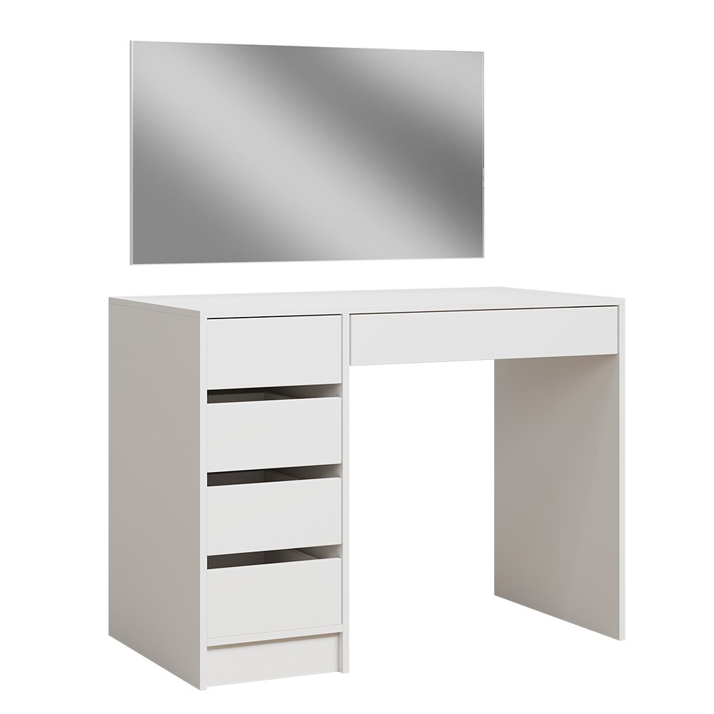 Vicco Schminktisch Thalia Weiß Hochglanz 100 cm mit 5 Schubladen