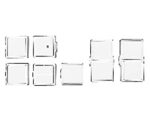 Opbouw dubbele contactdoos voor vochtige ruimtes, IP54 polarwit, standaard IP54