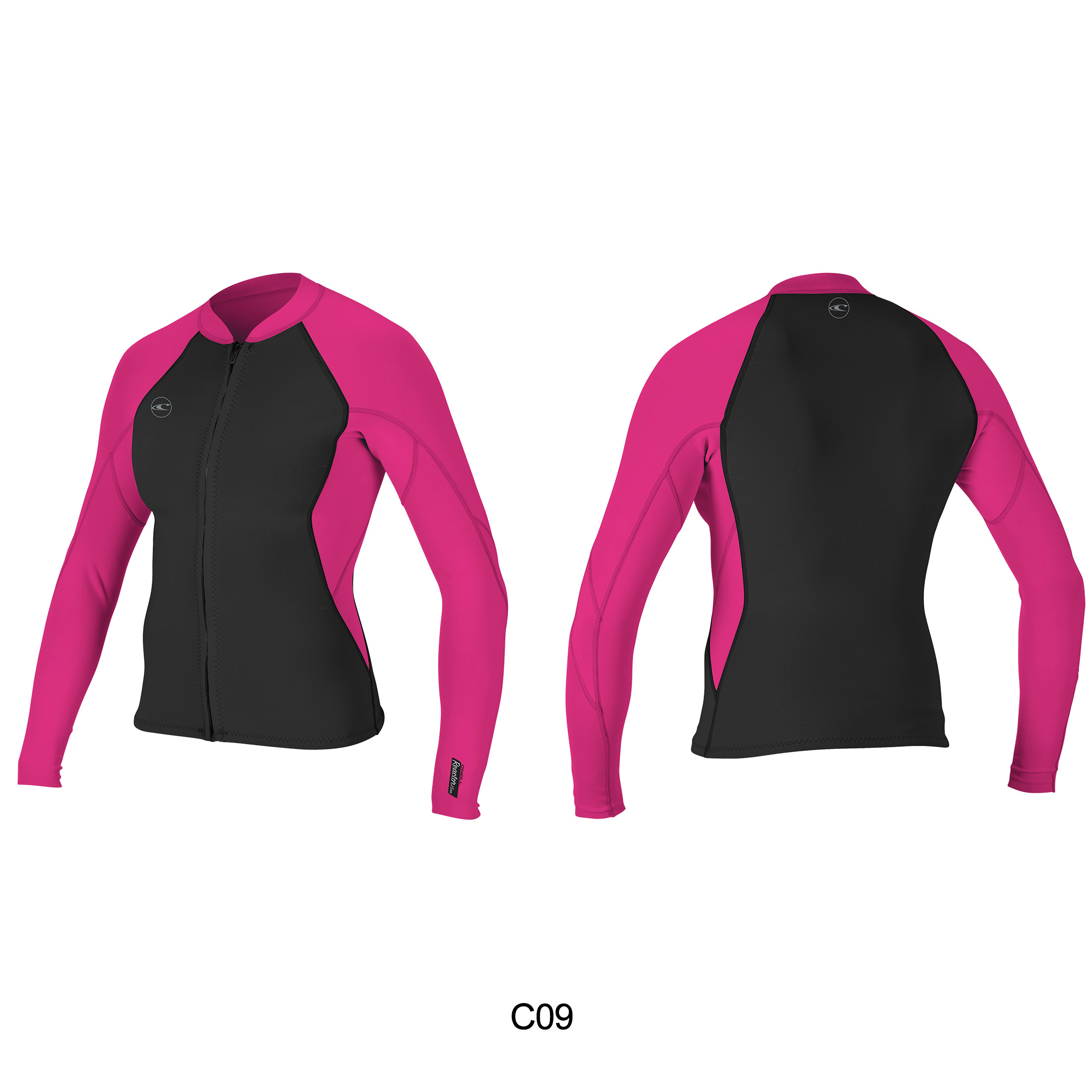 O'Neill Wms Reactor-2 1.5mm Front Zip Jacket BLK/Berry/Blk