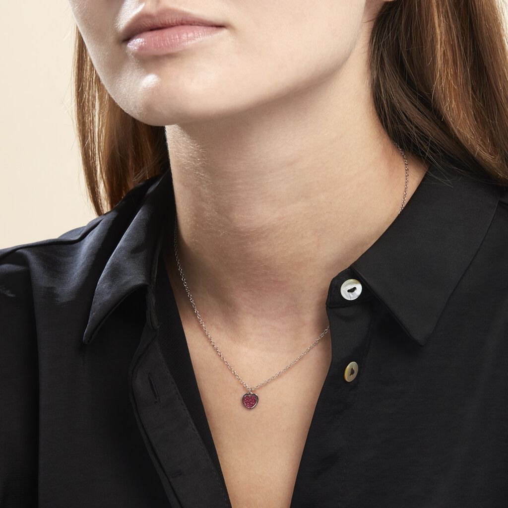 Collier Lara Argent Blanc