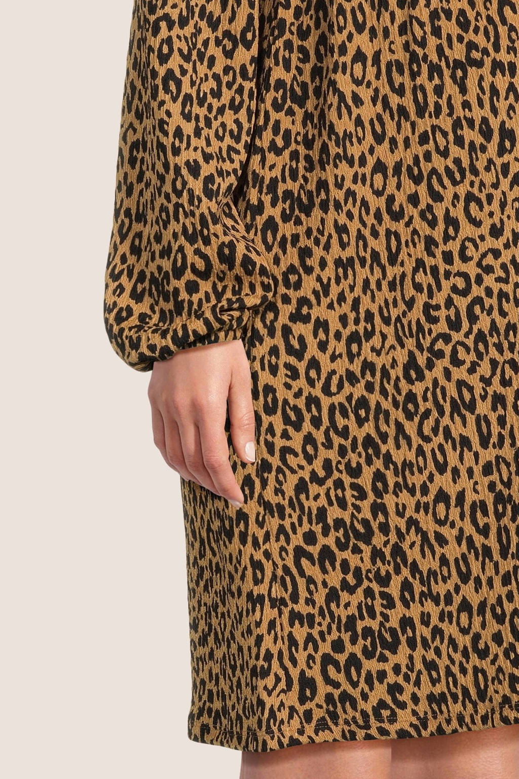ONLY MATERNITY zwangerschapsjurk OLMGLENDA met panterprint lichtbruin/zwart