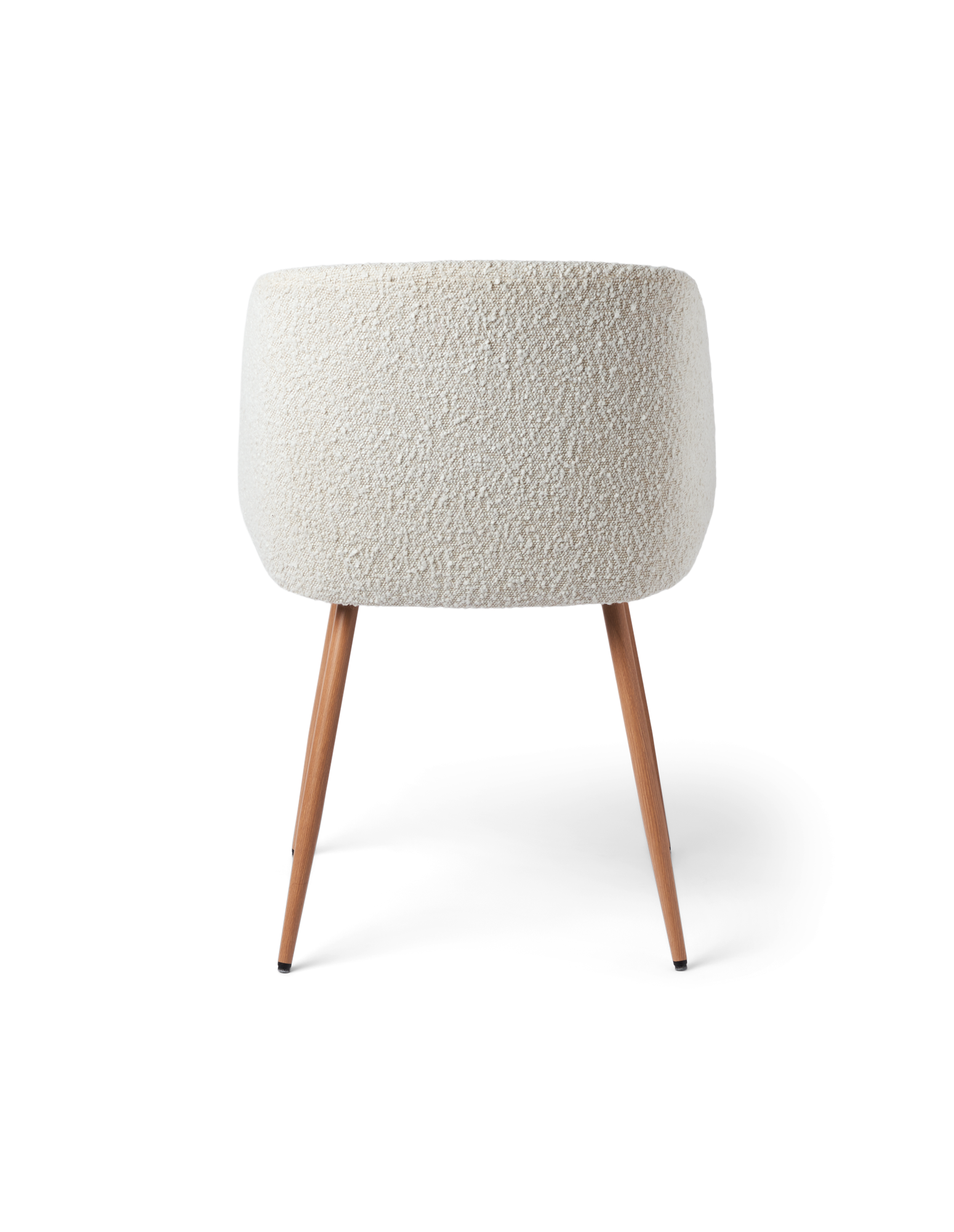 Stol i boucléstof | Jern/polyester/polyurethan. 50 x 42,5 x 81 cm. | Off White