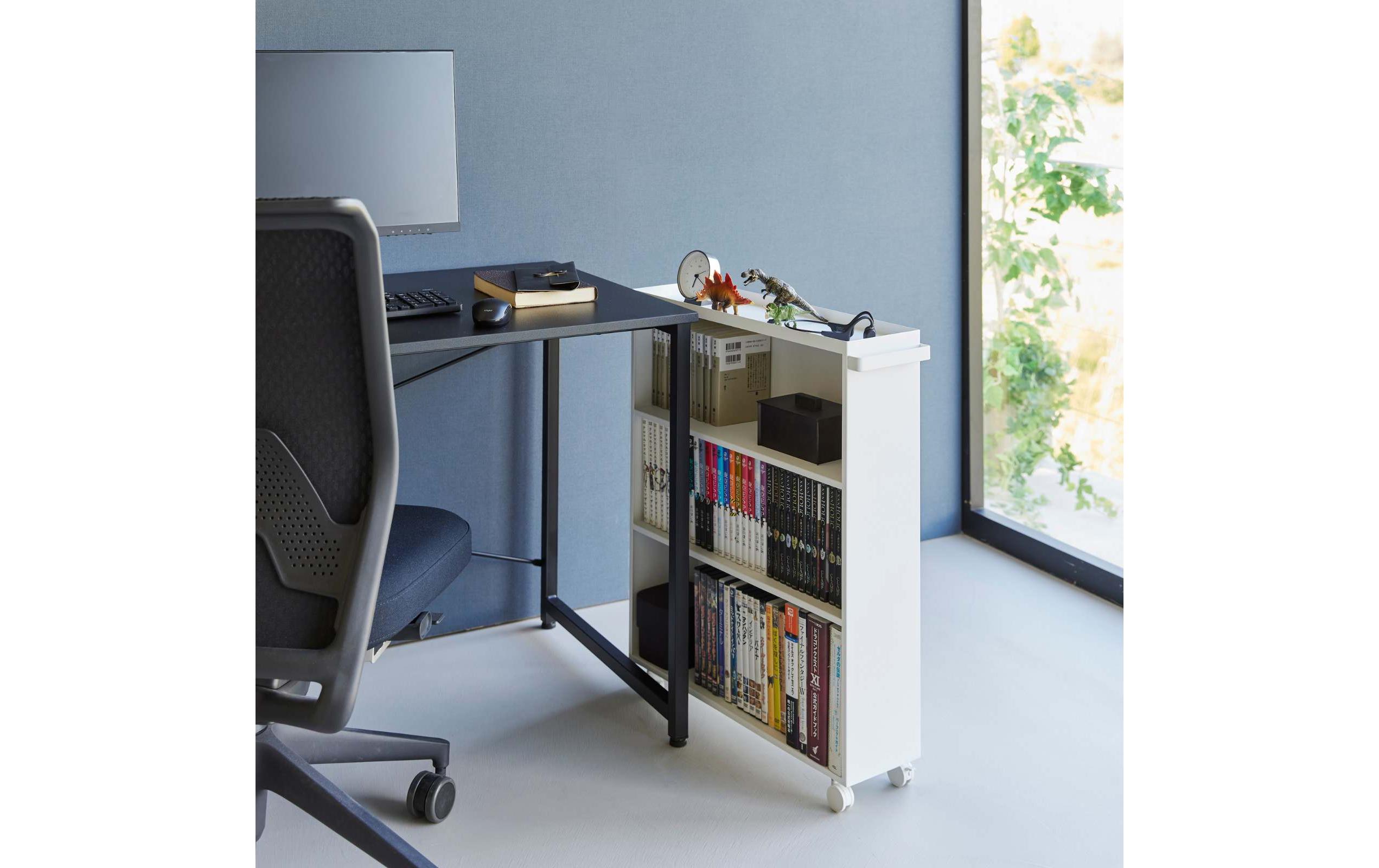 Regal Tower Weiss<br>Bücherwagen