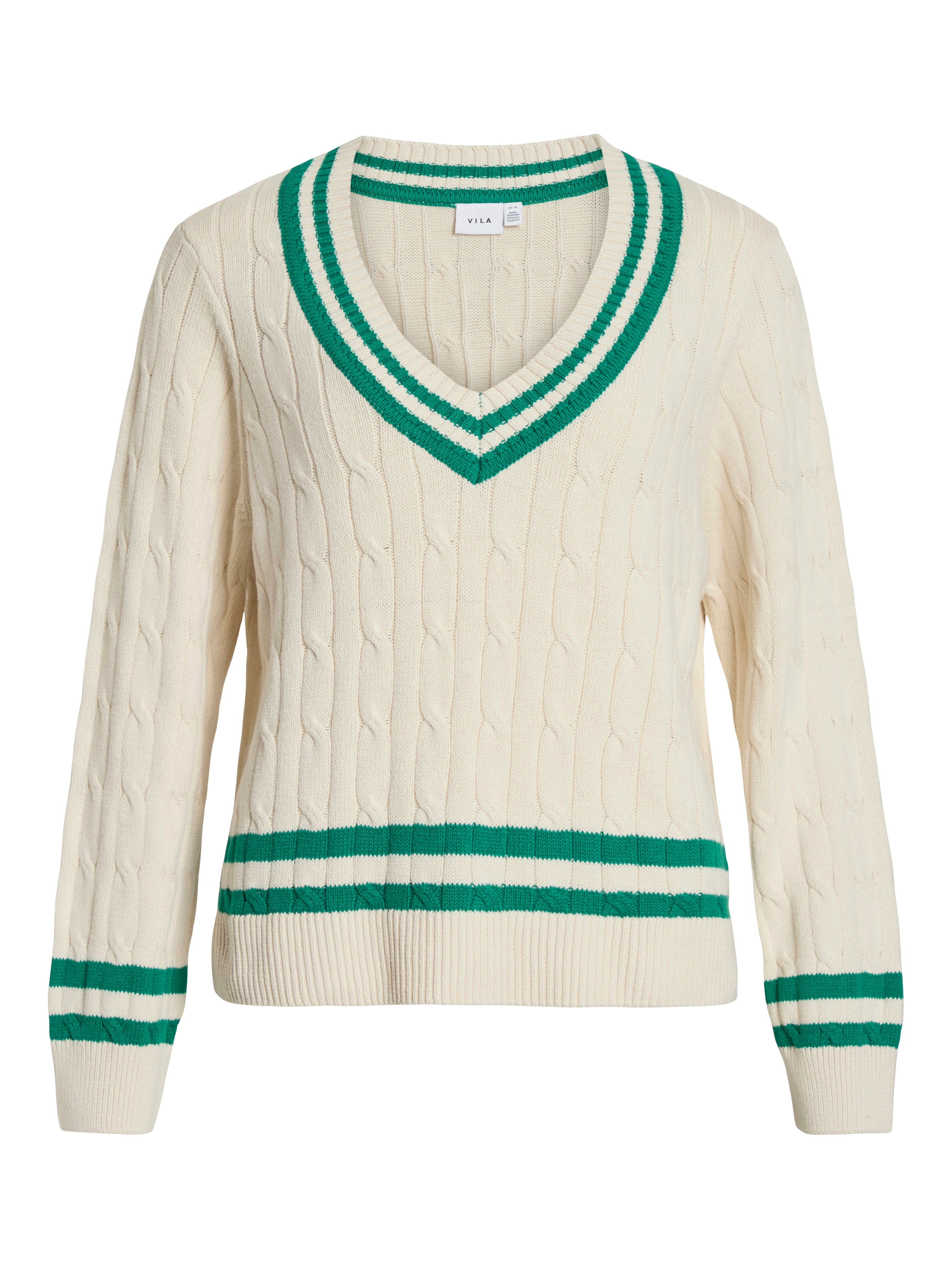 Vila  Visena v-neck striktrøje - Birch
