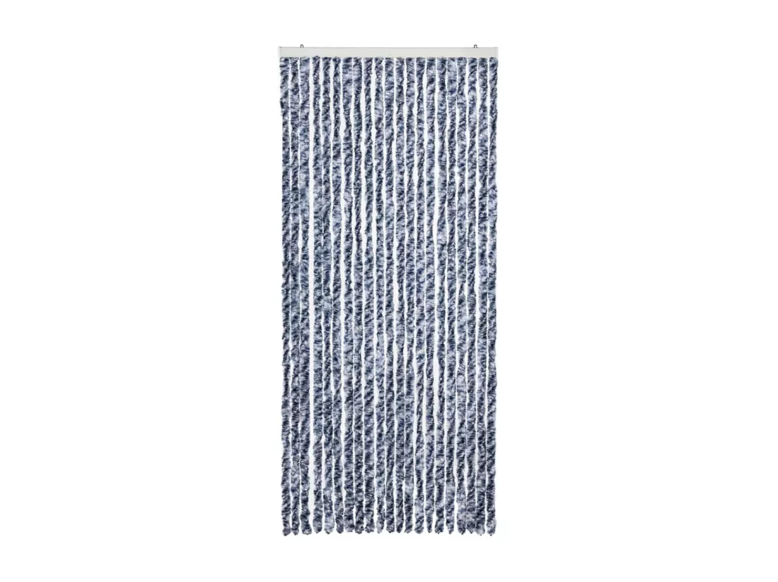 Moustiquaire Bleu blanc et argenté 90x220 cm Chenille