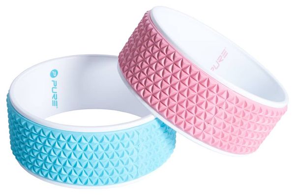 Pure2Improve Roue de yoga 34 cm Rose et blanc