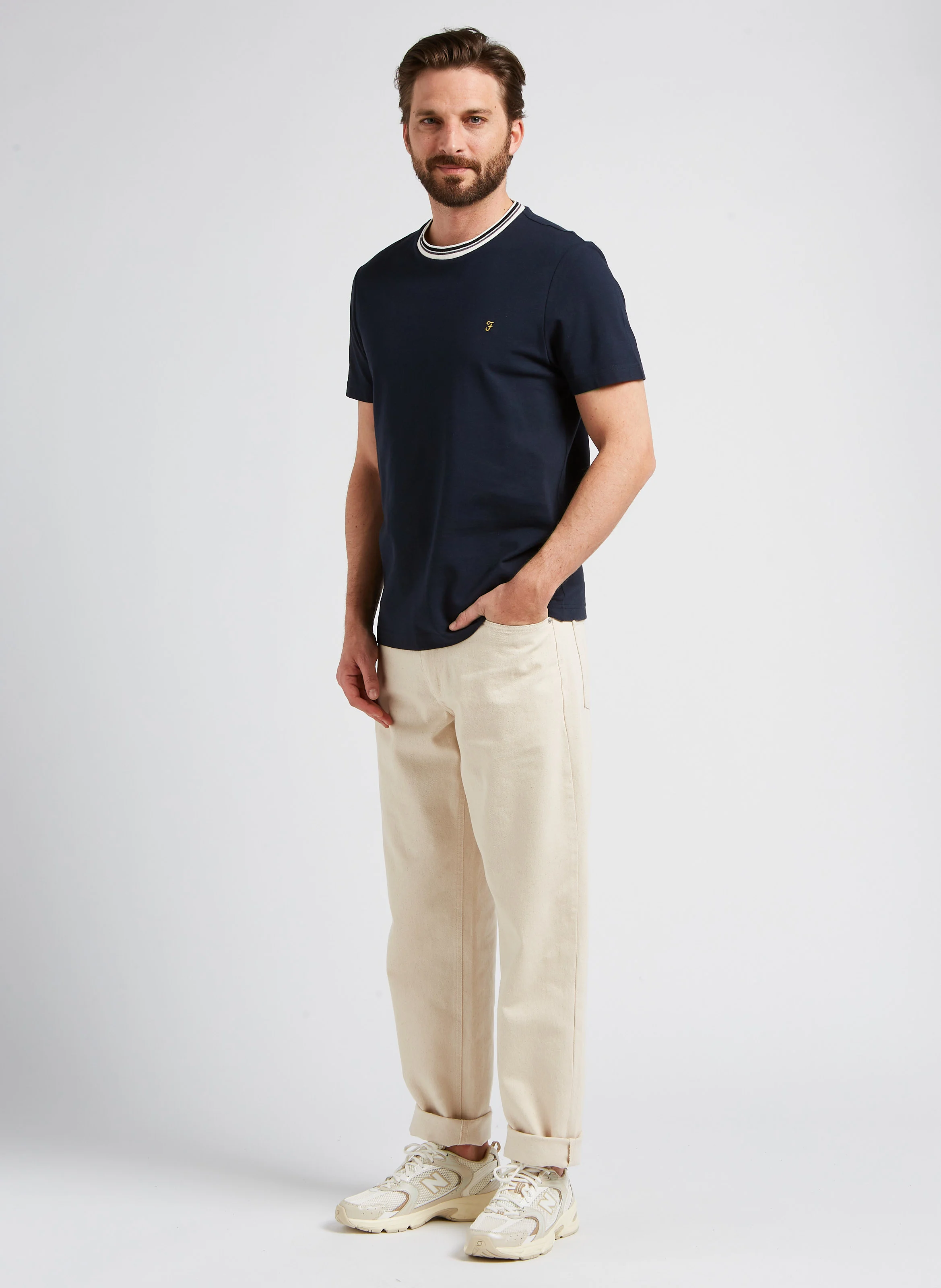 Jean décontracté en coton biologique | Beige
