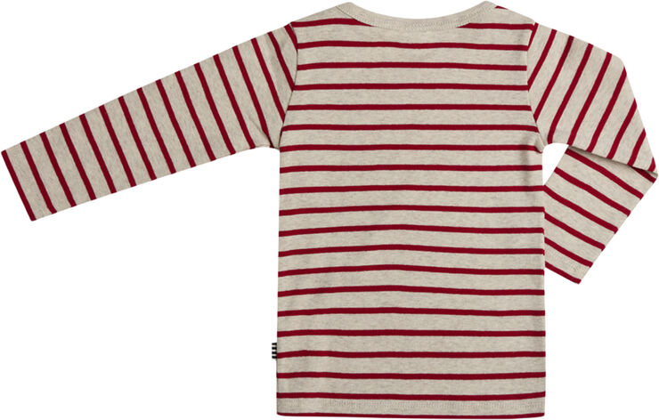 Mads Nørgaard - Copenhagen Soft Striped Rib Tobinino Red / nature mel