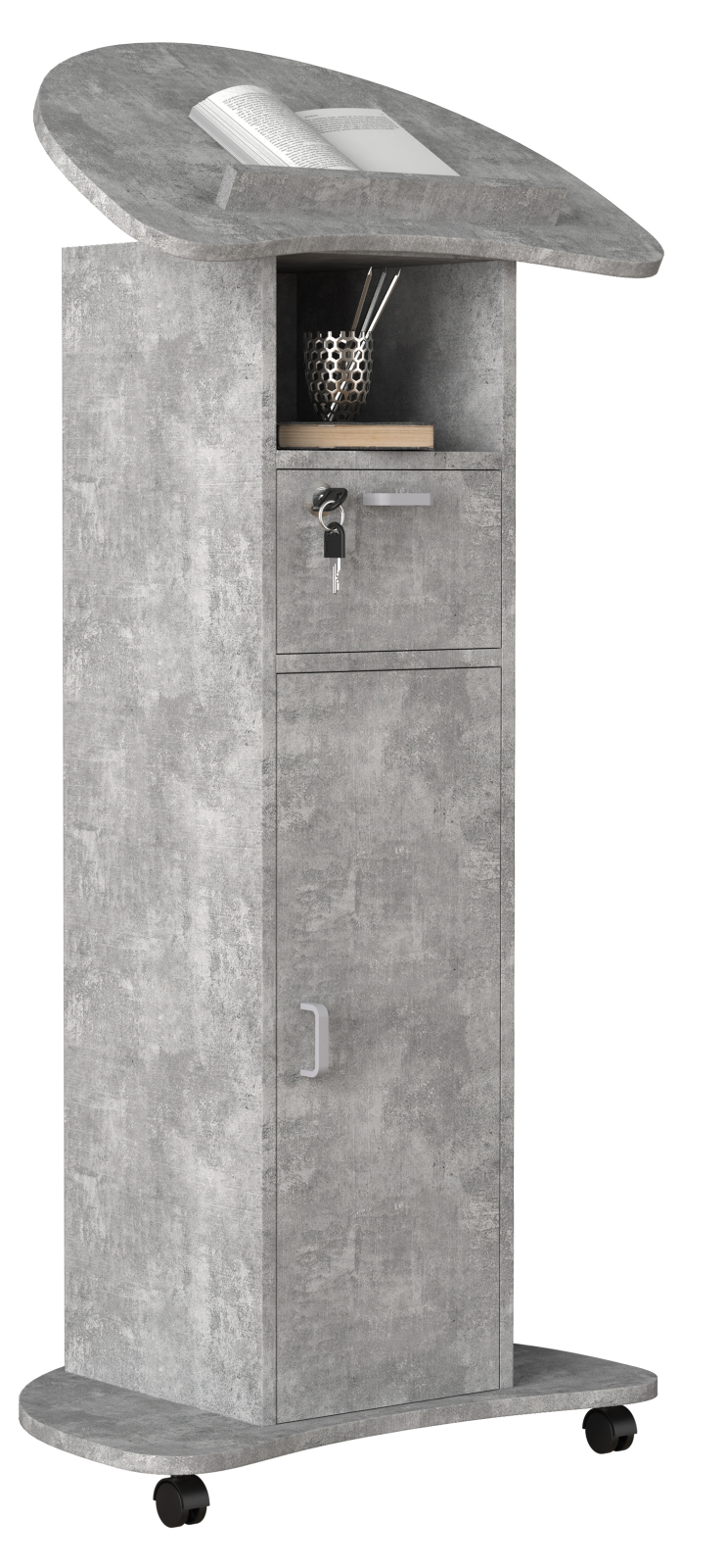 Stehpult REDOLA L - Beton - 110 cm hoch