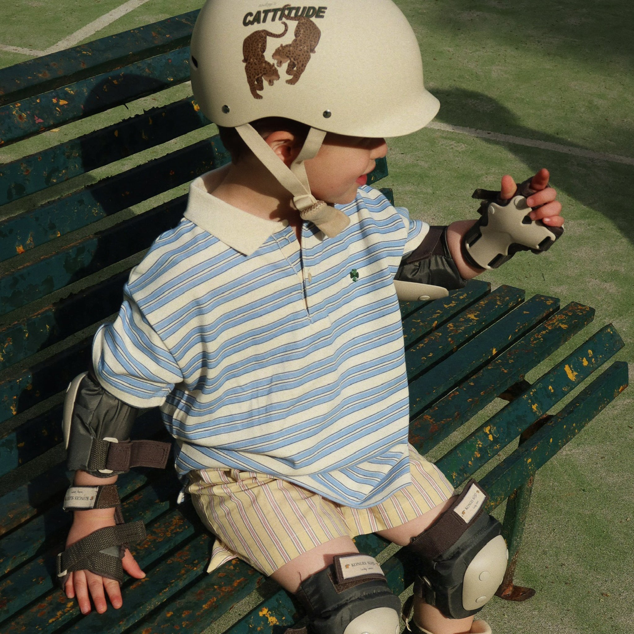 Poloshirt Spotty Stripe Ciel