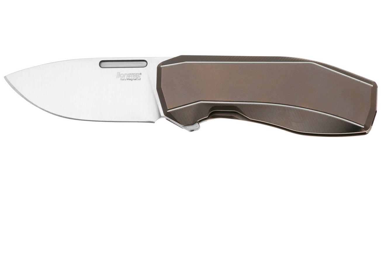 LionSteel N.ONE N1-BR Frame Lock, Magnacut, Bronze Titanium, zakmes