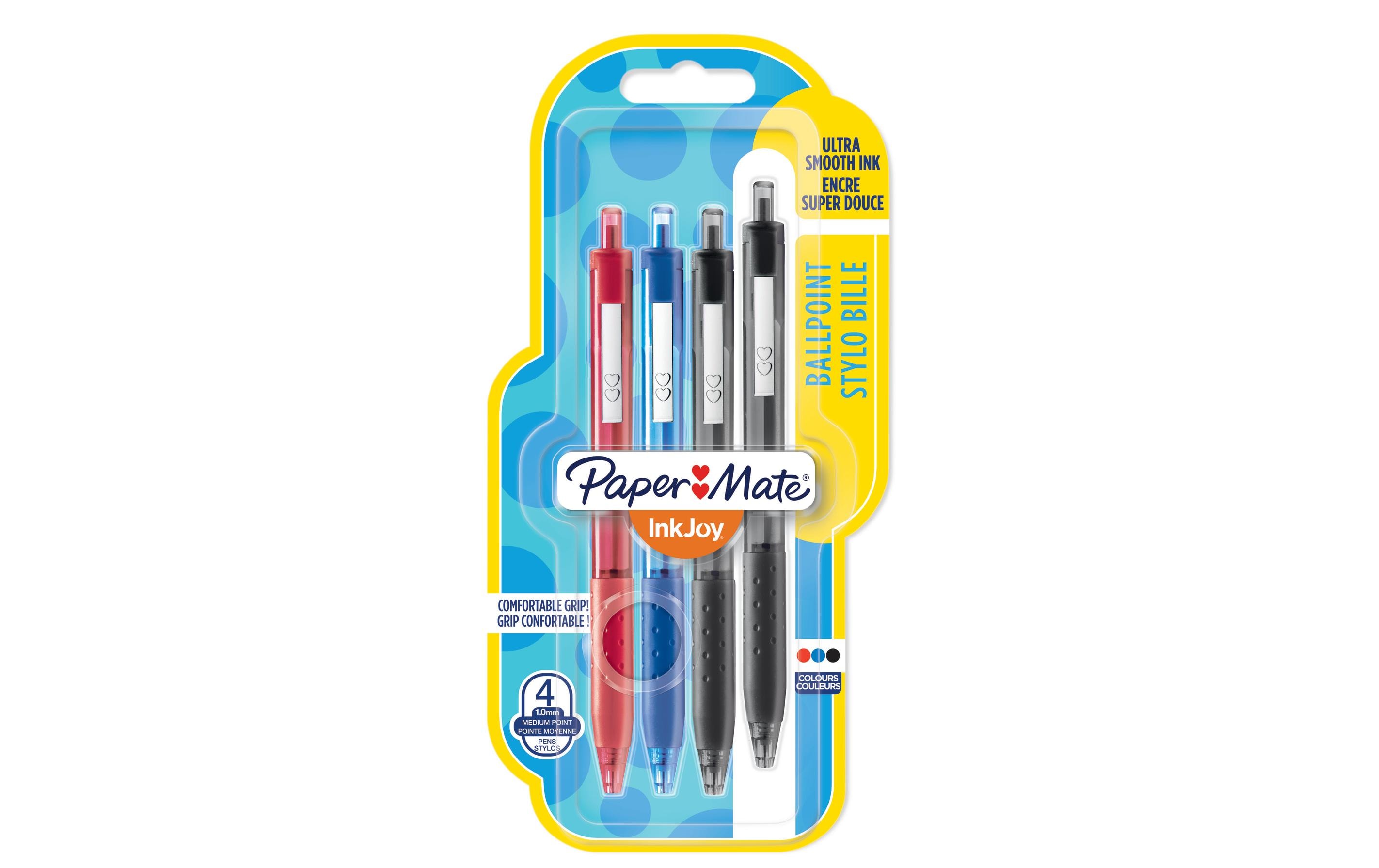 Kugelschreiber Inkjoy 300 RT 1 mm, Rot/Blau/Schwarz, 4 StückKuli für den Alltag