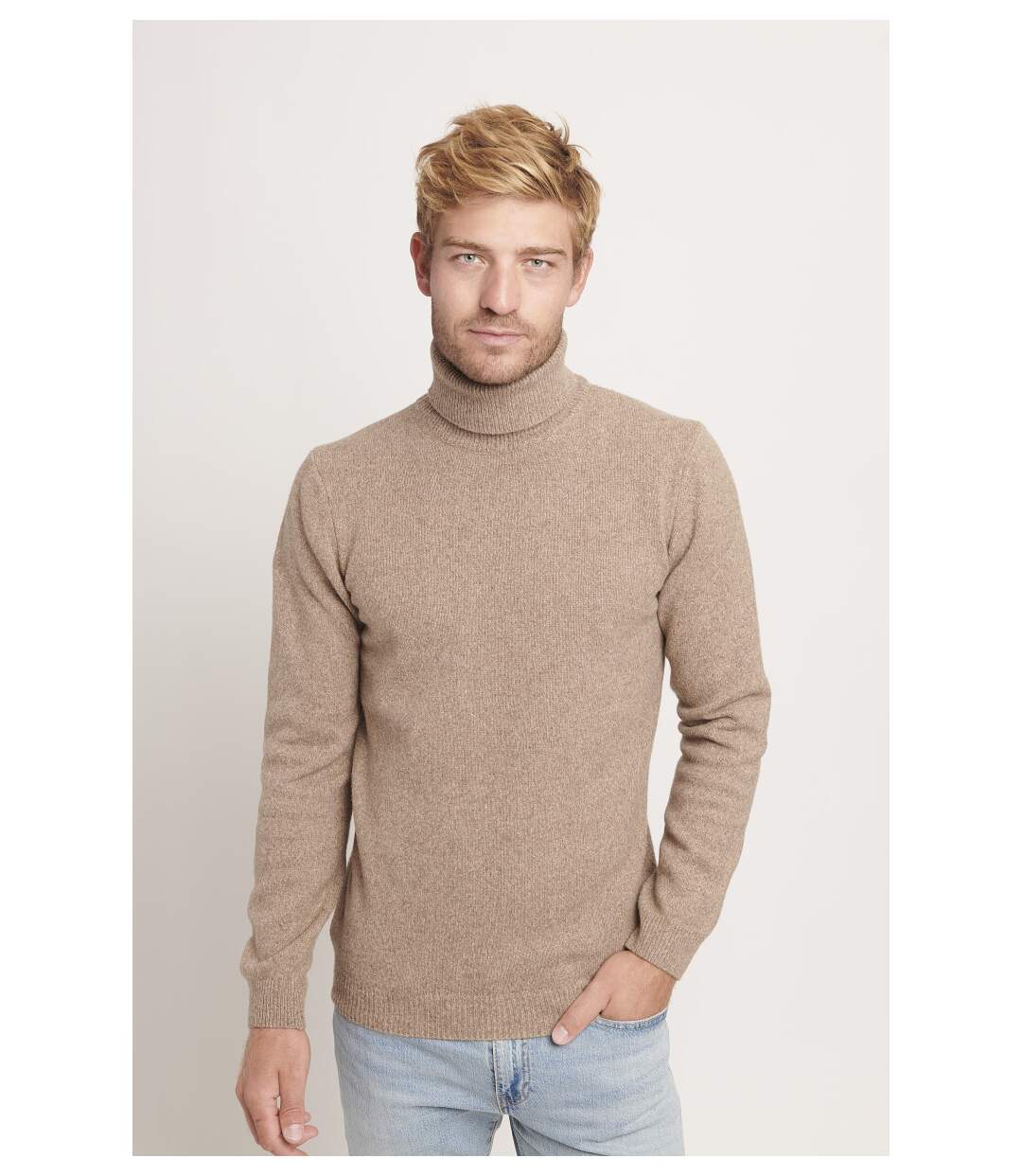 Pull col roulé chaud et doux