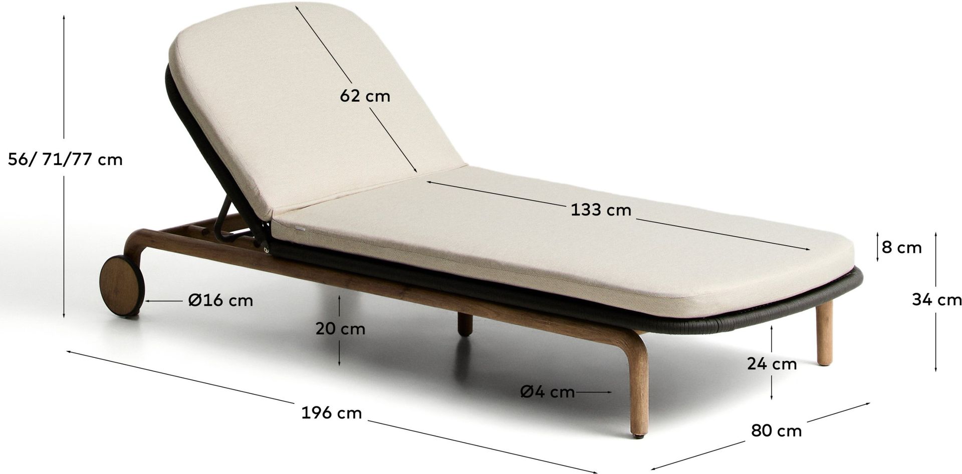 Kave Home   Alipa Outdoor Ligstoel