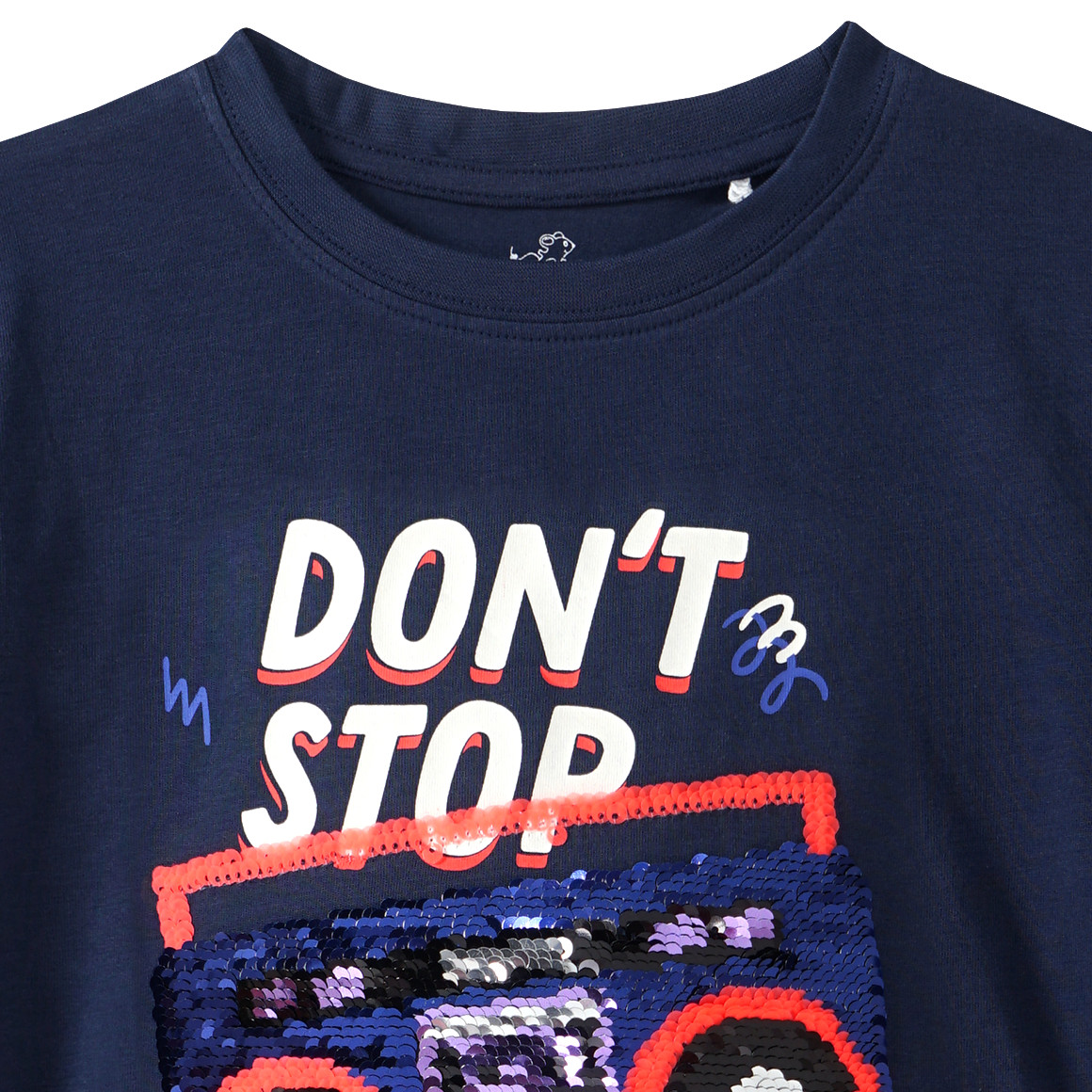 Topolino Jungen T-Shirt mit Wendepailletten dunkelblau