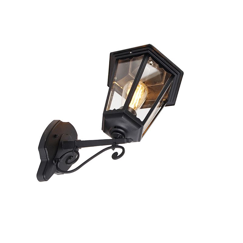 Klassieke buiten wandlamp zwart IP44 - Havana Up