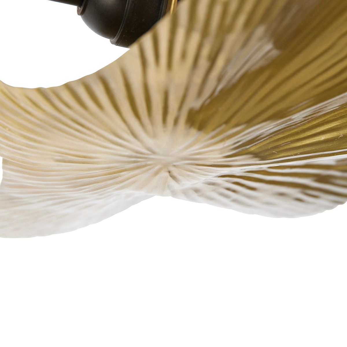 Oosterse plafondlamp messing met zwart 3-lichts - Louka