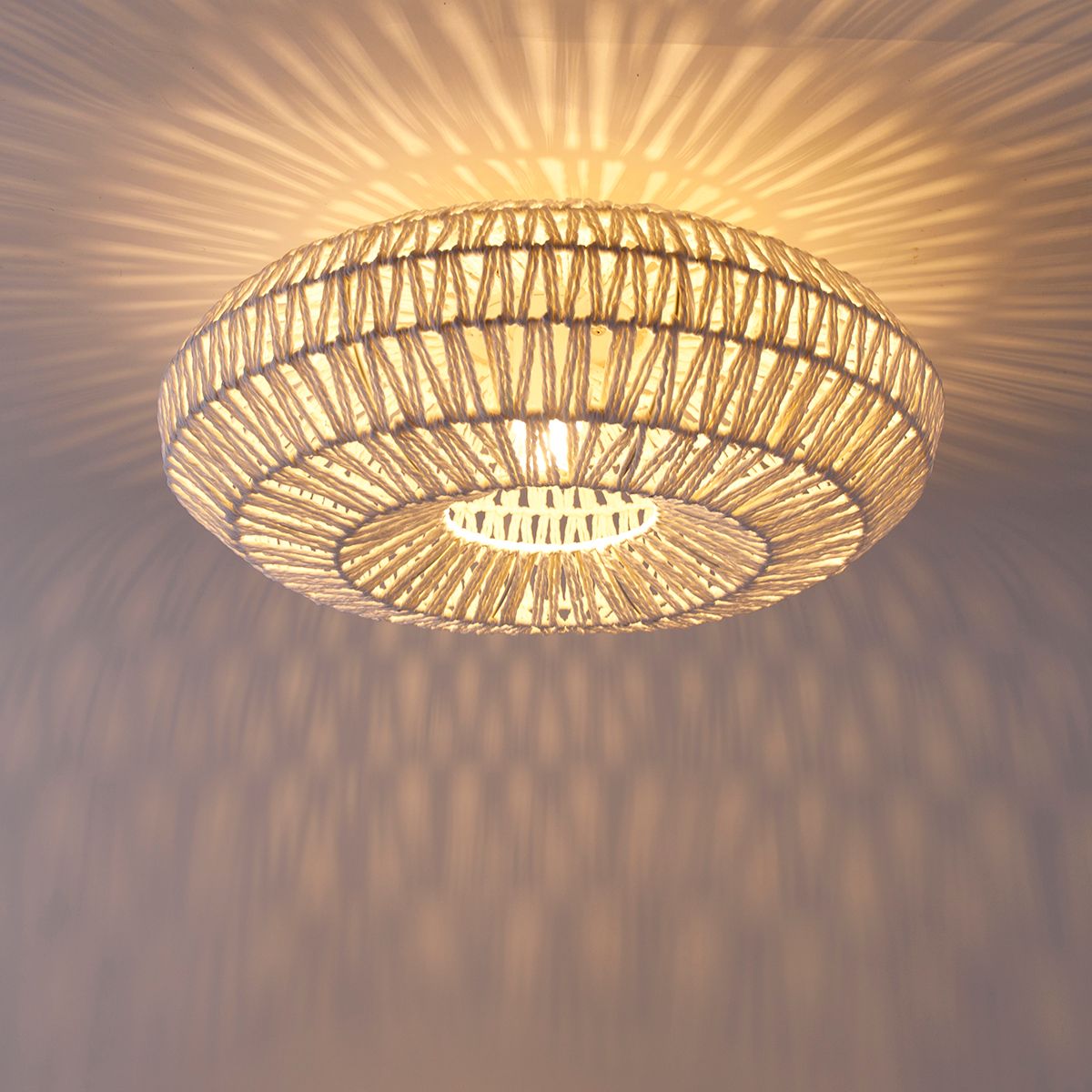 Smart retro plafondlamp wit incl. Wifi A60 - Lina