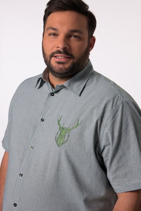 Men+ Trachtenhemd, Halbarm, Vichy-Karo, Kentkragen, Comfort Fit, bis 8 XL