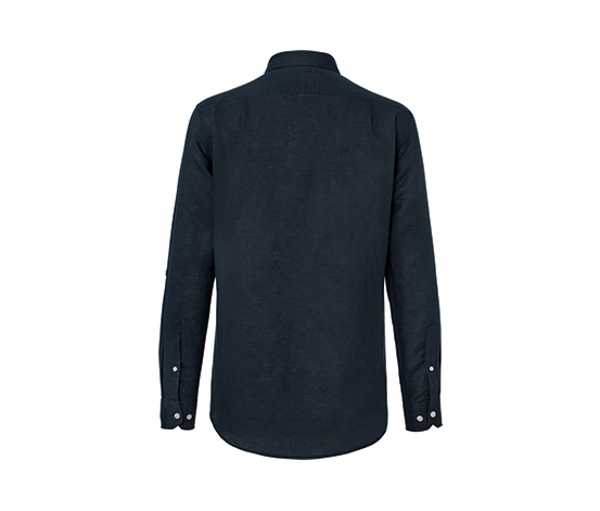 Hemd mit Leinen, navy
