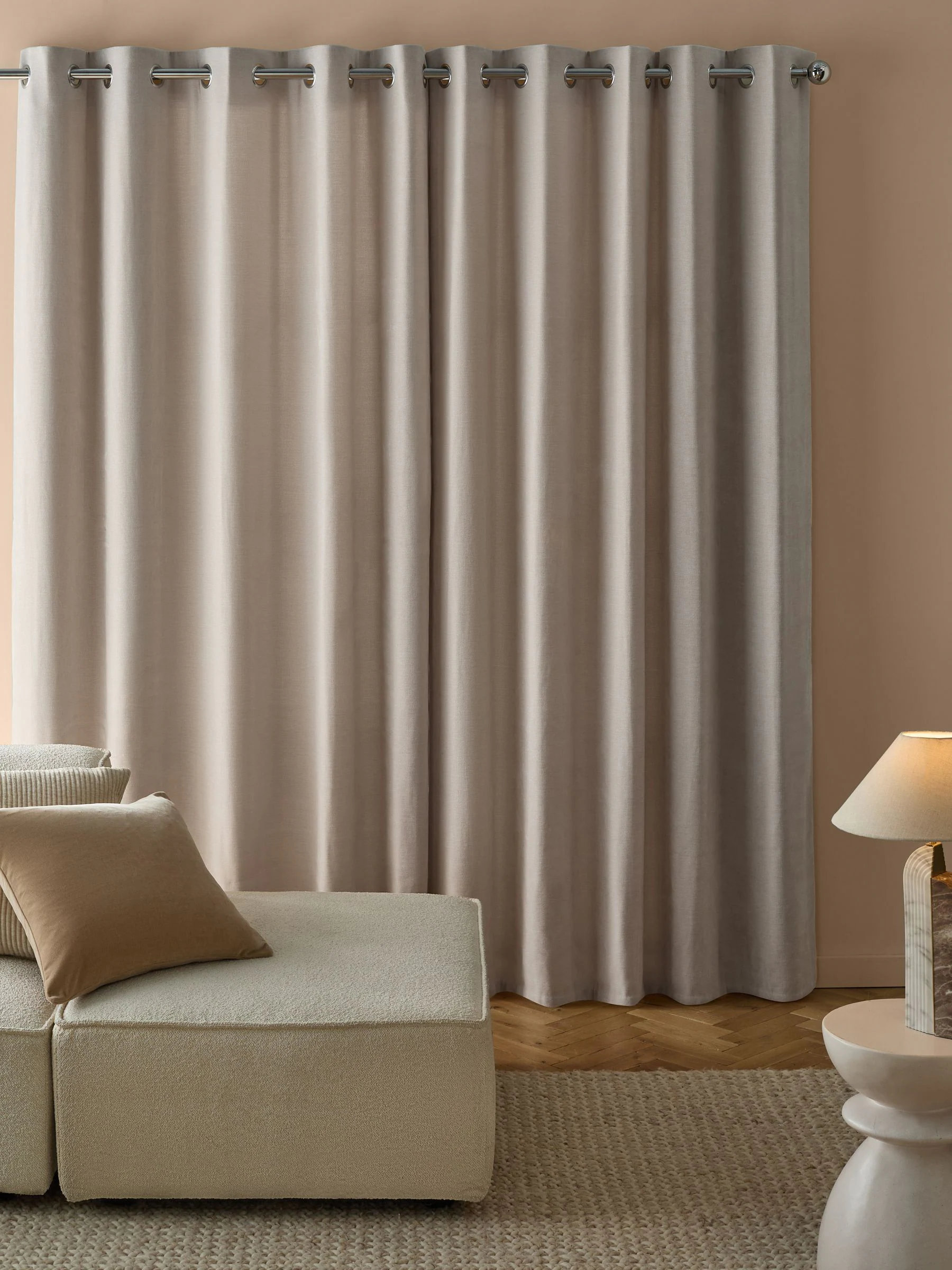 Fine Chenille Eyelet Curtains