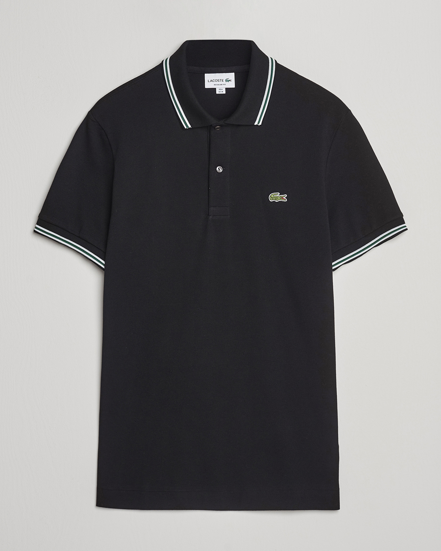 Lacoste Original Stripe Collar Polo Piké Black