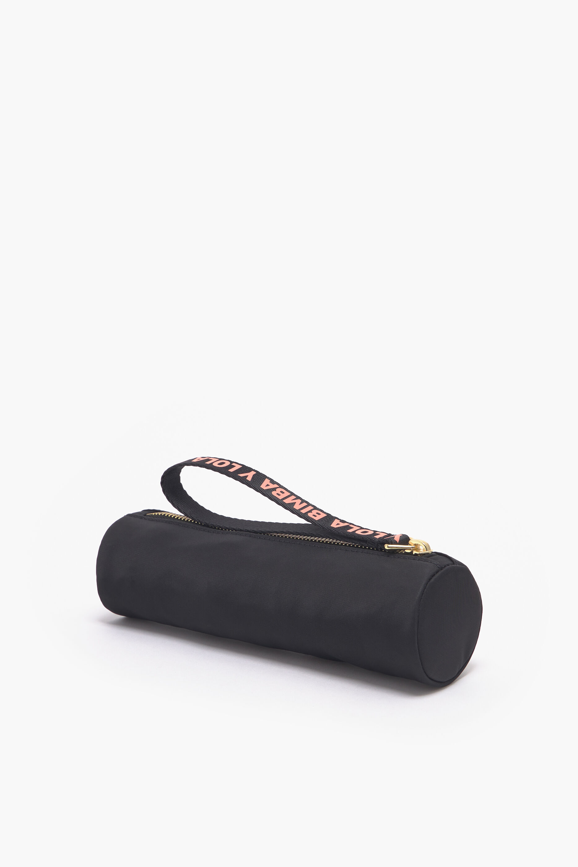 estojo cilíndrico de nylon preto