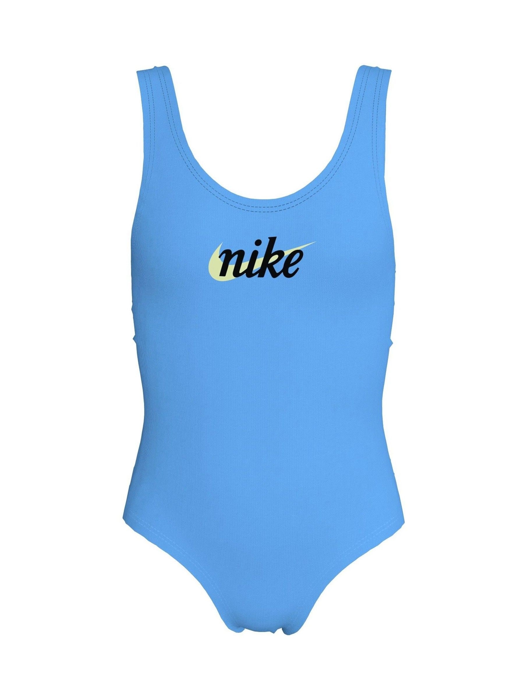 Blauw - Nike Signature Swoosh eendelig badpak met U-vormige rug