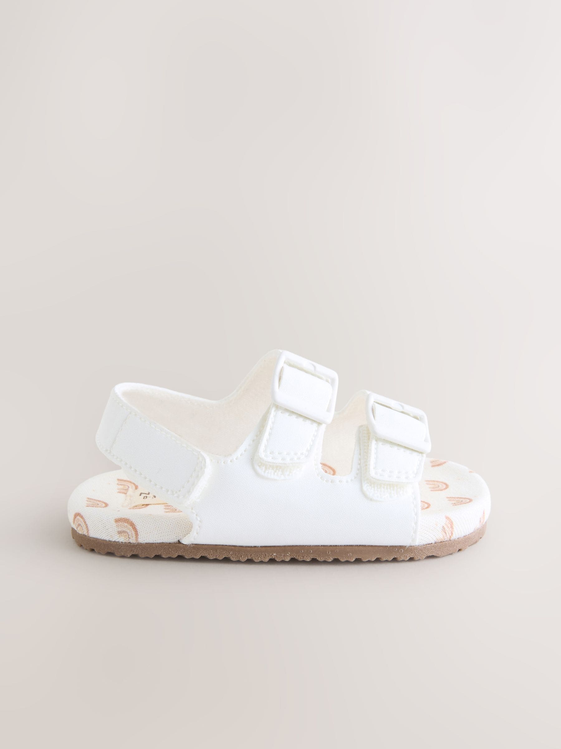 Wit - Baby sandalen met klittenband (0-24mnd)