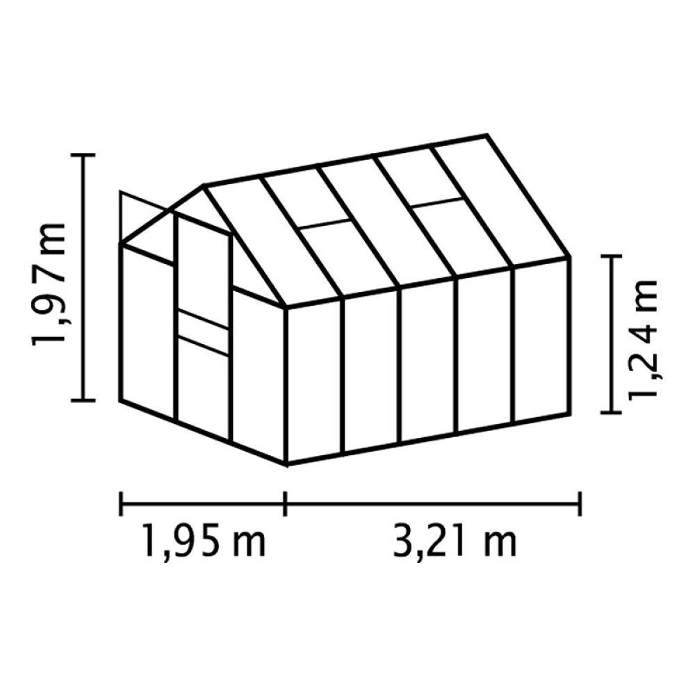 DRIVHUS VITAVIA VENUS 6200 ALU/POLY 6,2M²