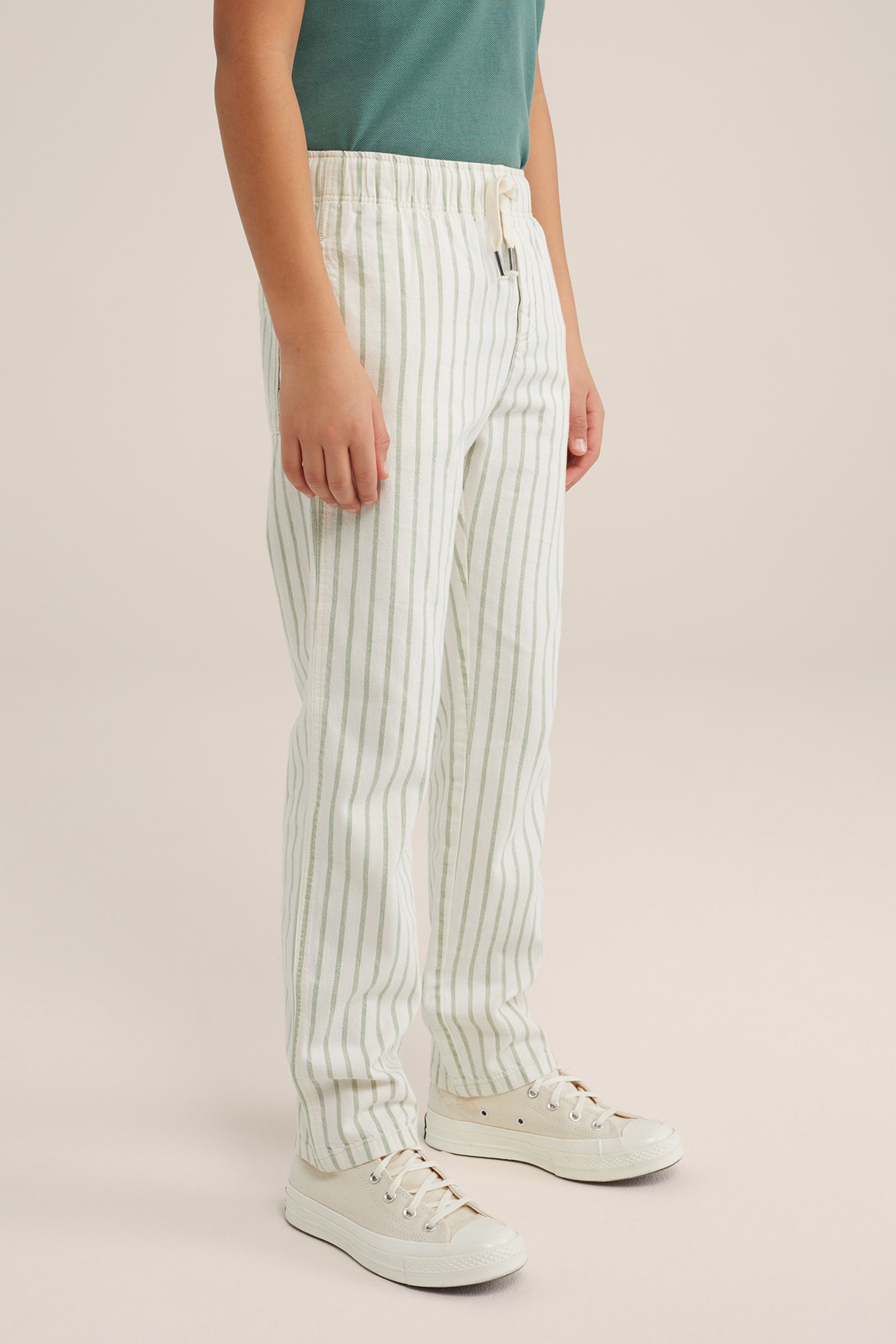 Jongens chino met dessin WE Fashion Gebroken wit
