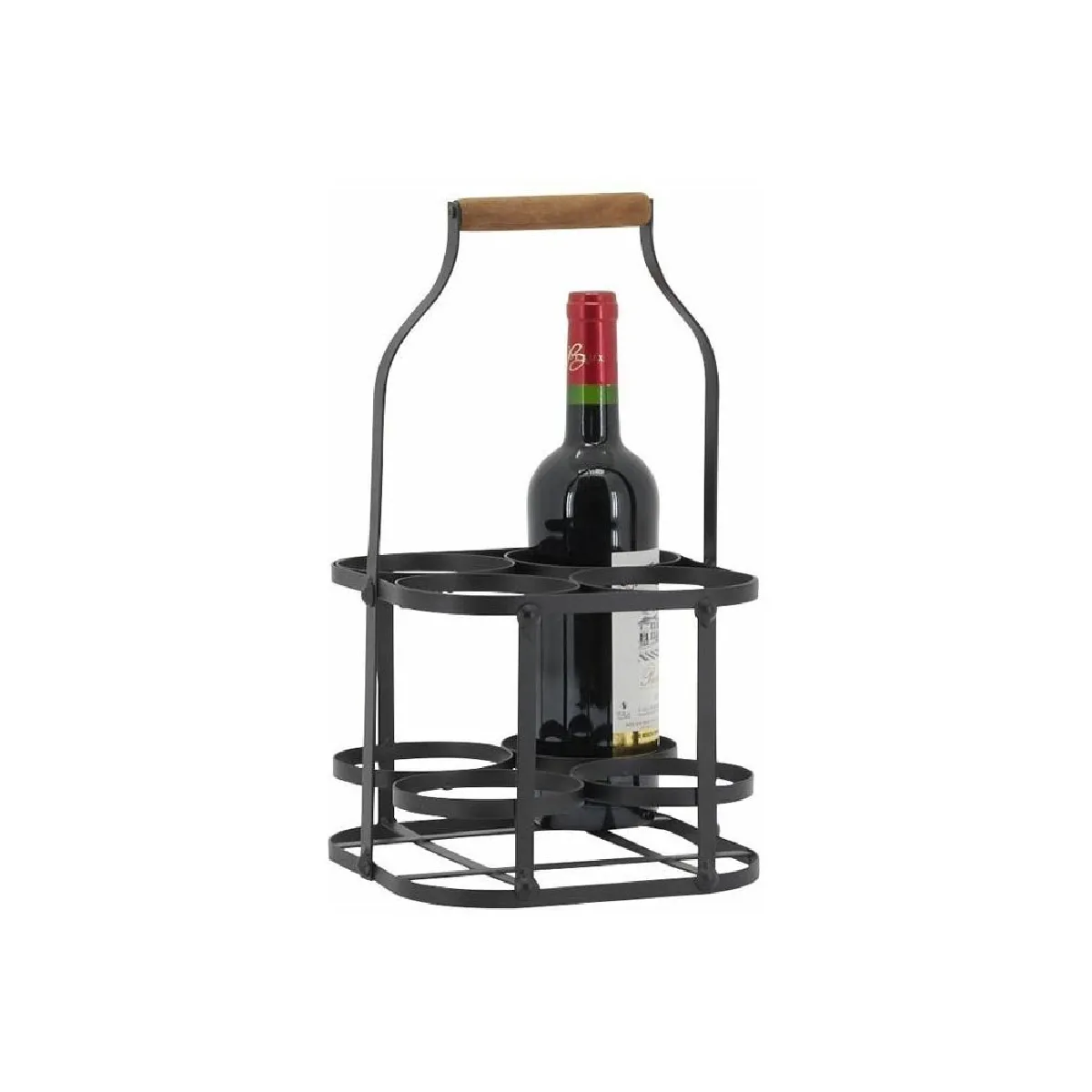 Aubry Gaspard Panier Bouteilles Métal et Bois