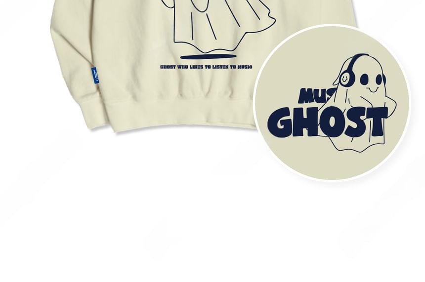 SeoulPop - Cartoon Print Loose-Fit Sweatshirt