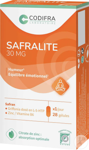 Safralite 30mg Complément Alimentaire Humeur Et Équilibre Émotionnel 28 Gélules