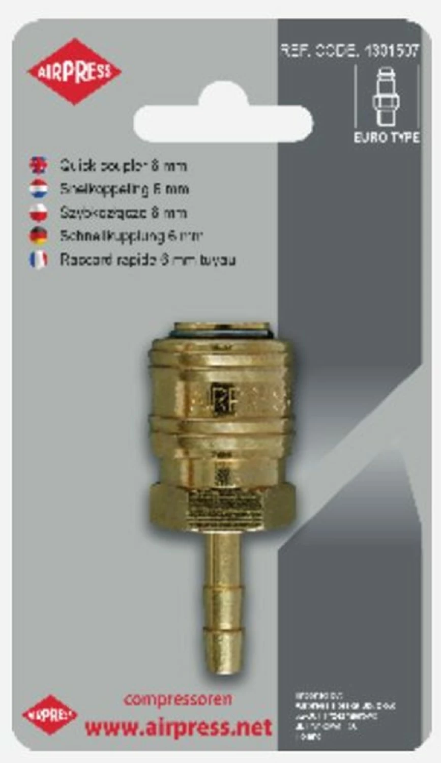 Airpress 4346827 - Snelkoppeling Euro 12 mm slangaansluiting