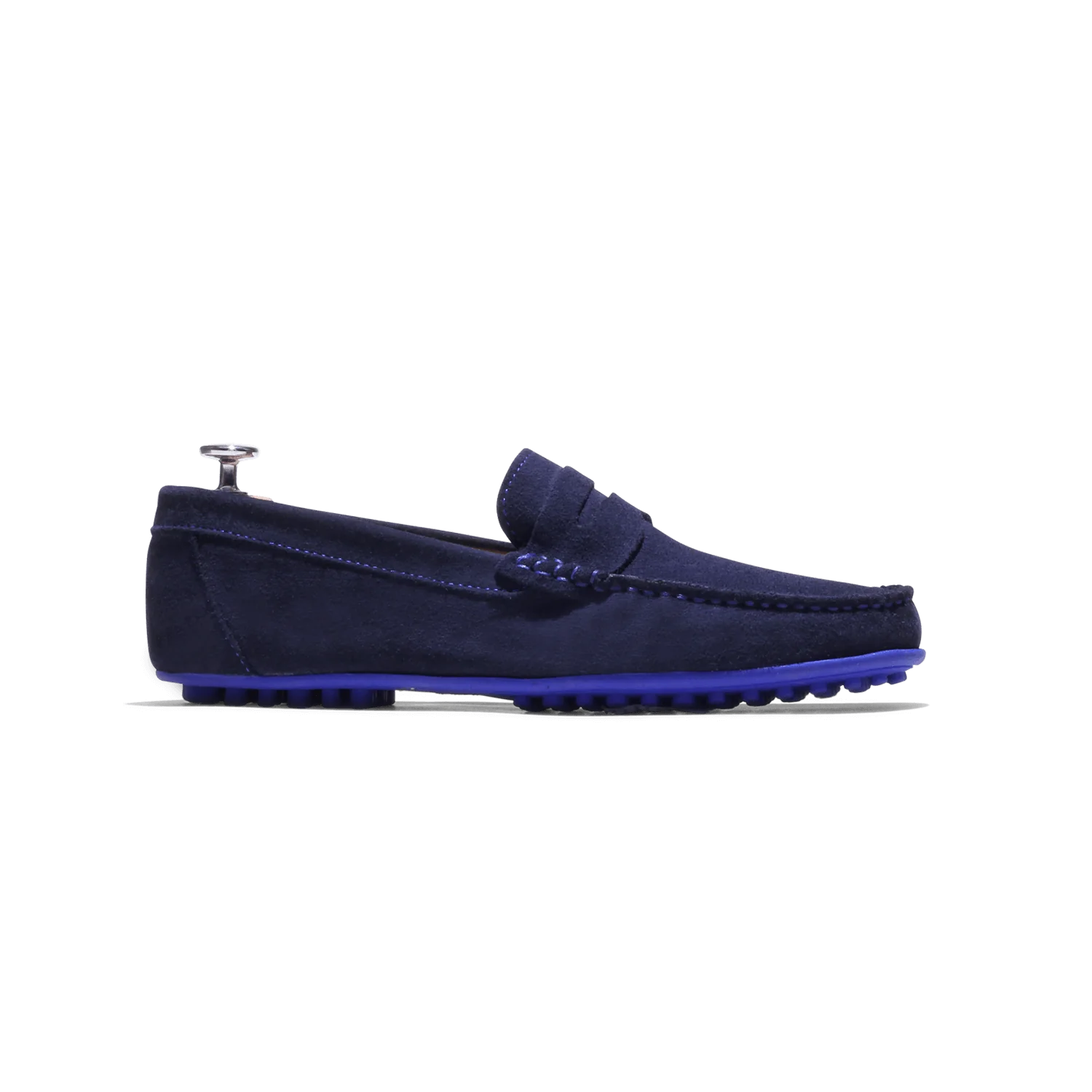 Fred-Mocassin souple en velours marine