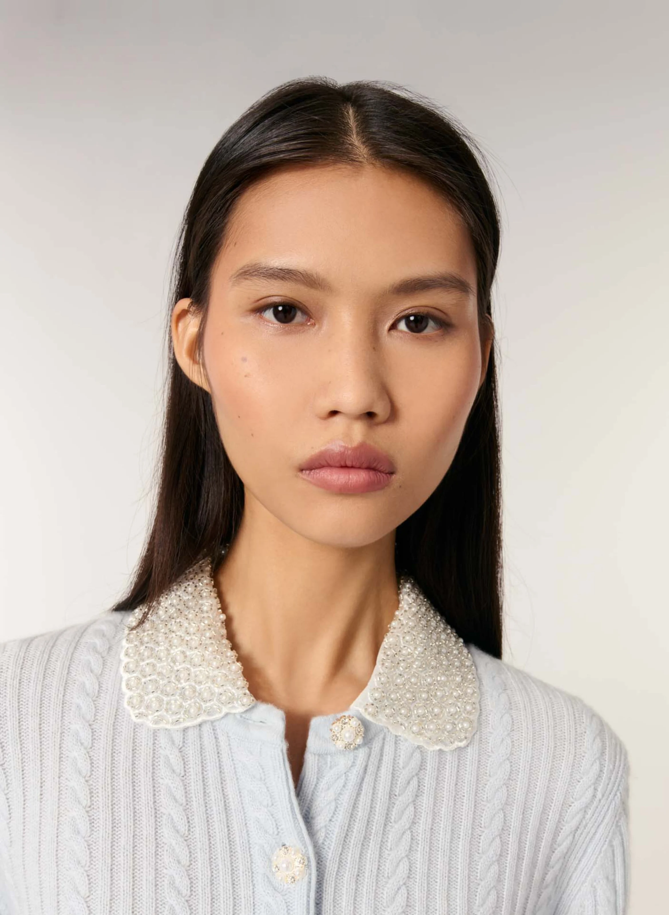 Gilet en laine mélangée | Bleu