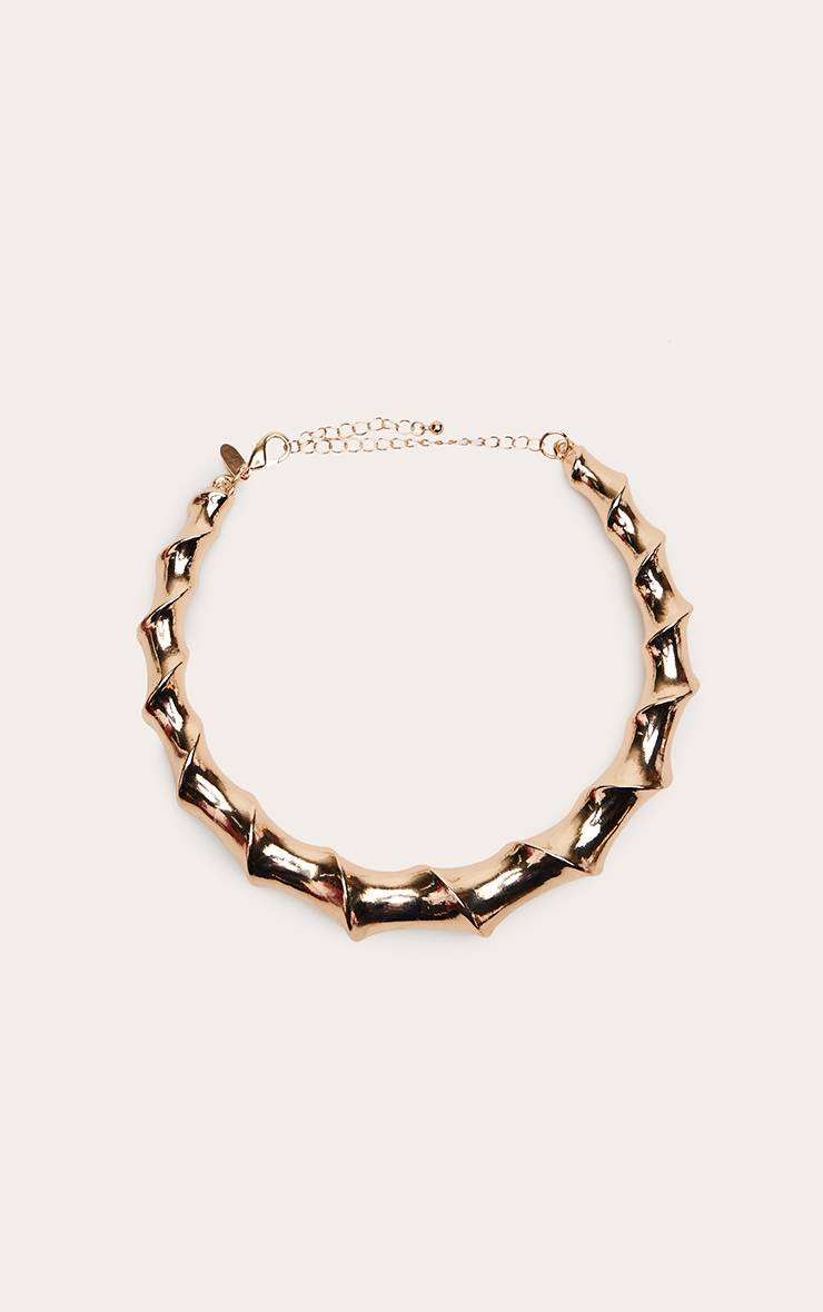 Doré Collier Ras-de-cou Torsadé Imposant