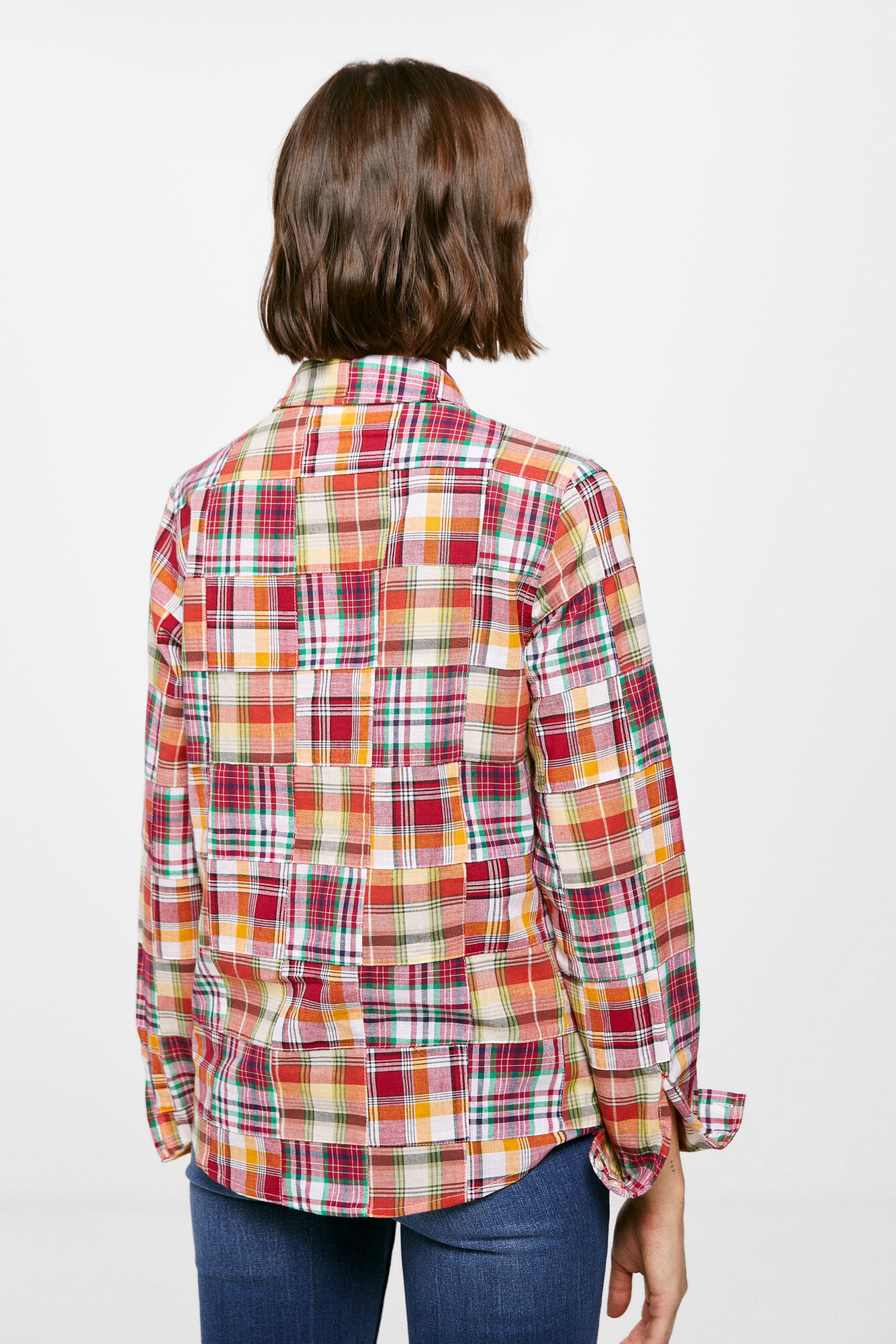 Blusa xadrez patchwork