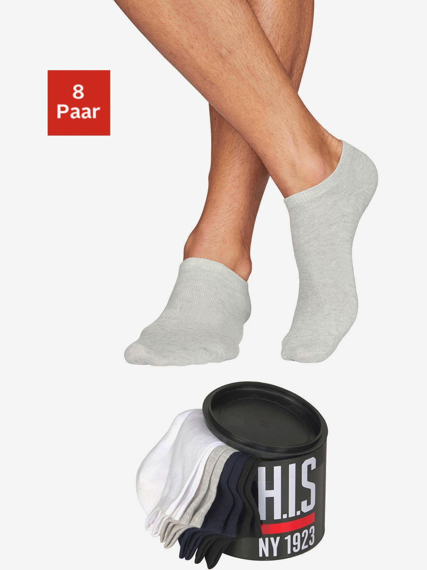 Socquettes basiques unisexe, lot de 8